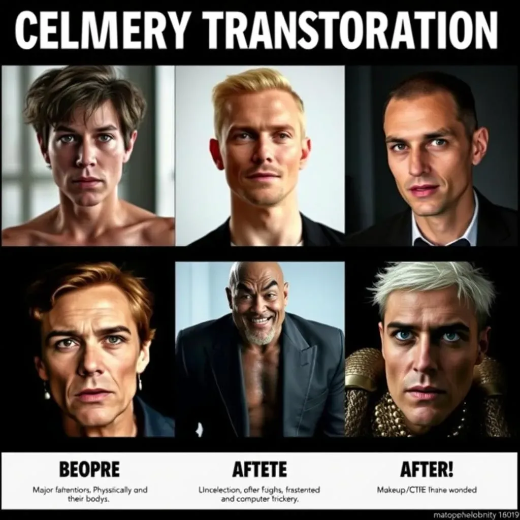 Amazing Celebrity Career Transformation Comparisons: Real vs. CGI